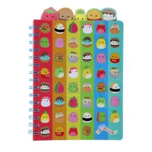 Squishmallows "Food Theme" Small Journal with tabs NEW